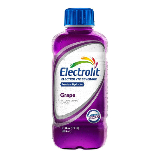 Power Play: Electrolit Electrolyte Hydration & Recovery Drink, Grape 21 Fl oz (Pack of 12)