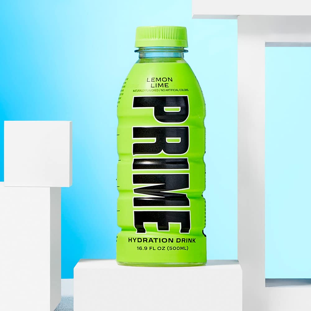 Prime Hydration Drink, Lemonade 16.9 fl oz, Single Bottle pack of 12