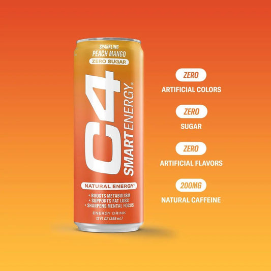 Cellucor C4 Performance Energy Drink | Tropical Passionfruit | 16 Fl Oz (12 Pack)