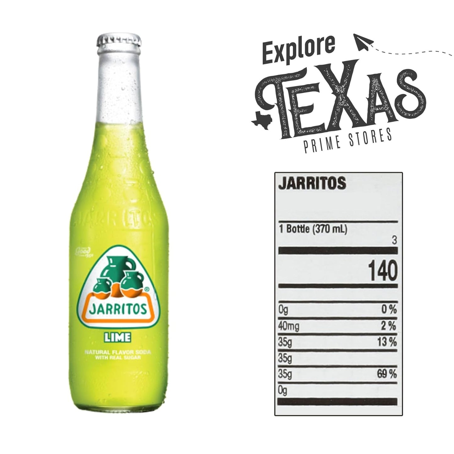 Jarritos 12 Pack of Lime Mexican Soft Drink Glass Bottle 12 fl oz
