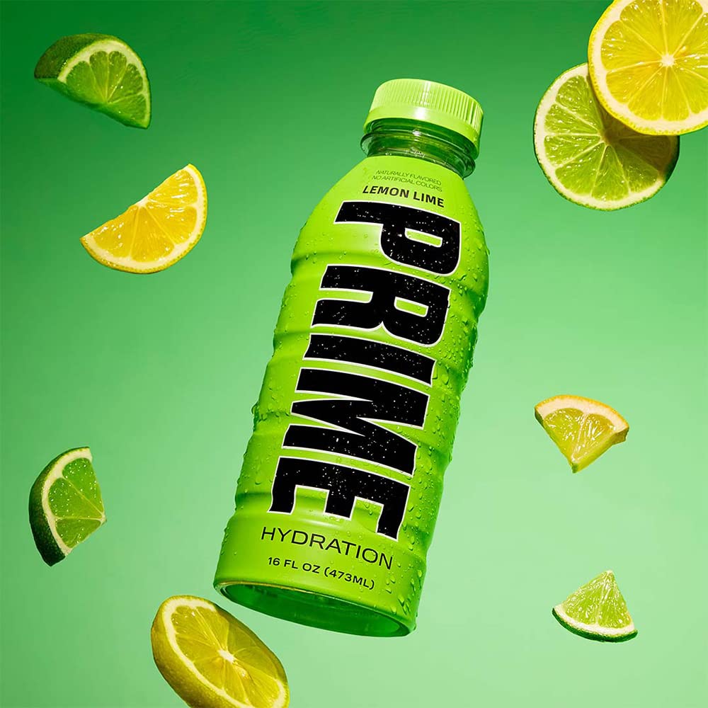 Prime Hydration Drink, Lemonade 16.9 fl oz, Single Bottle pack of 12