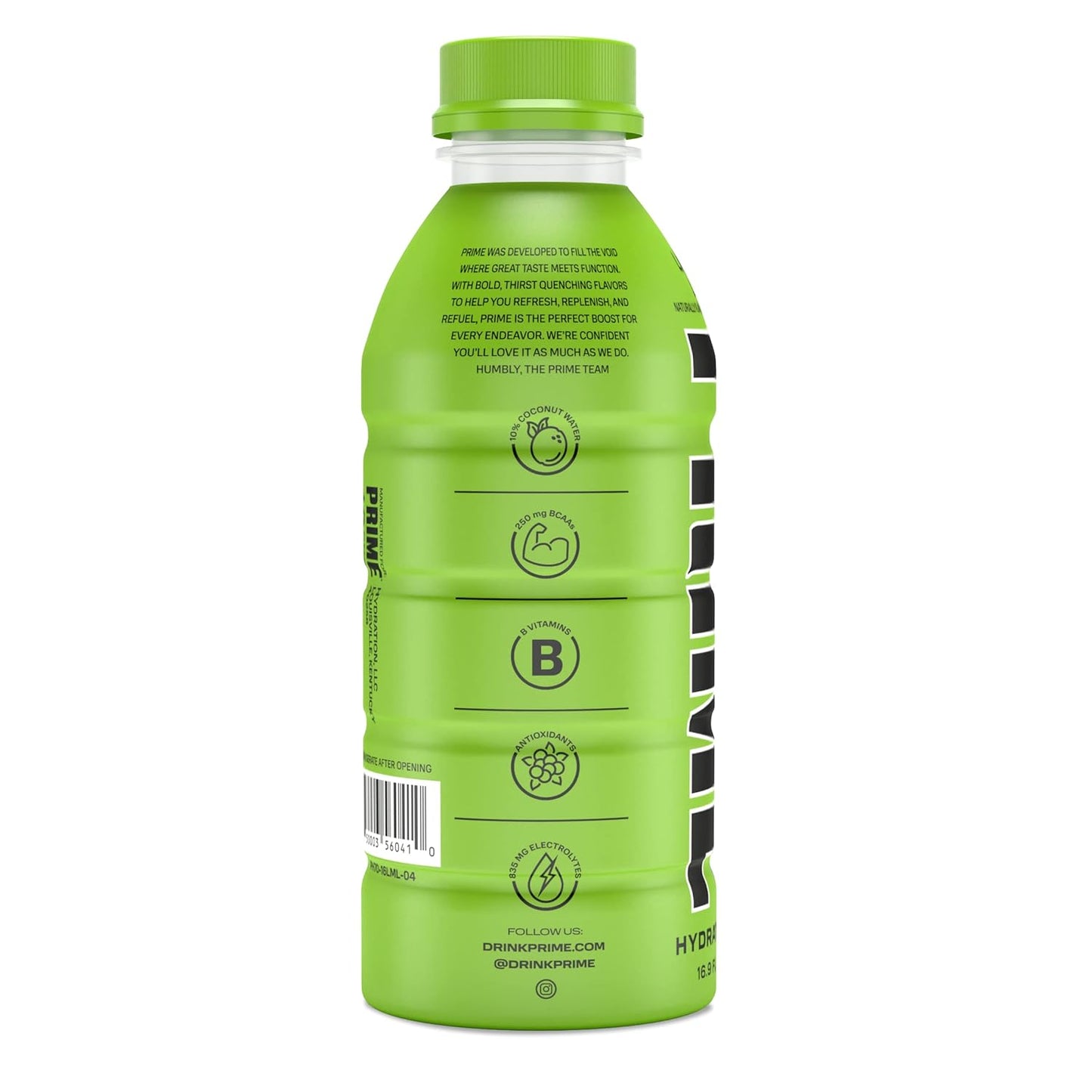 Prime Hydration Drink, Lemonade 16.9 fl oz, Single Bottle pack of 12