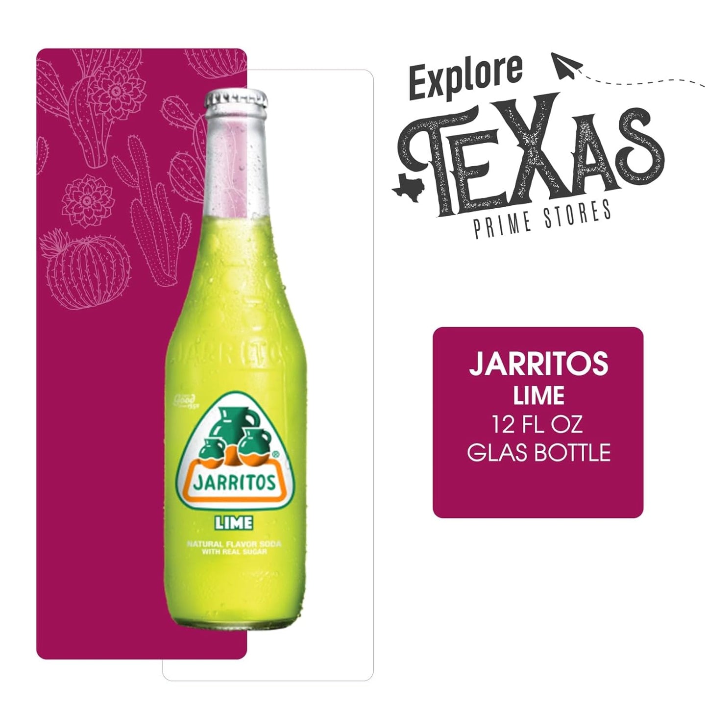 Jarritos 12 Pack of Lime Mexican Soft Drink Glass Bottle 12 fl oz