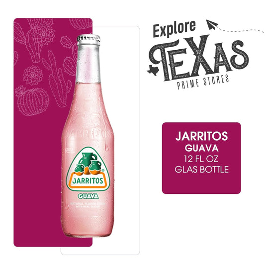 Jarritos Guava Mexican Soda (12-Pack) - Sweet & Tropical, Real Sugar!