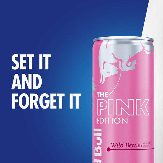 Red Bull Pink Edition Energy Drink, Wild Berries, 8.4 fl. oz., Case of 24 cans
