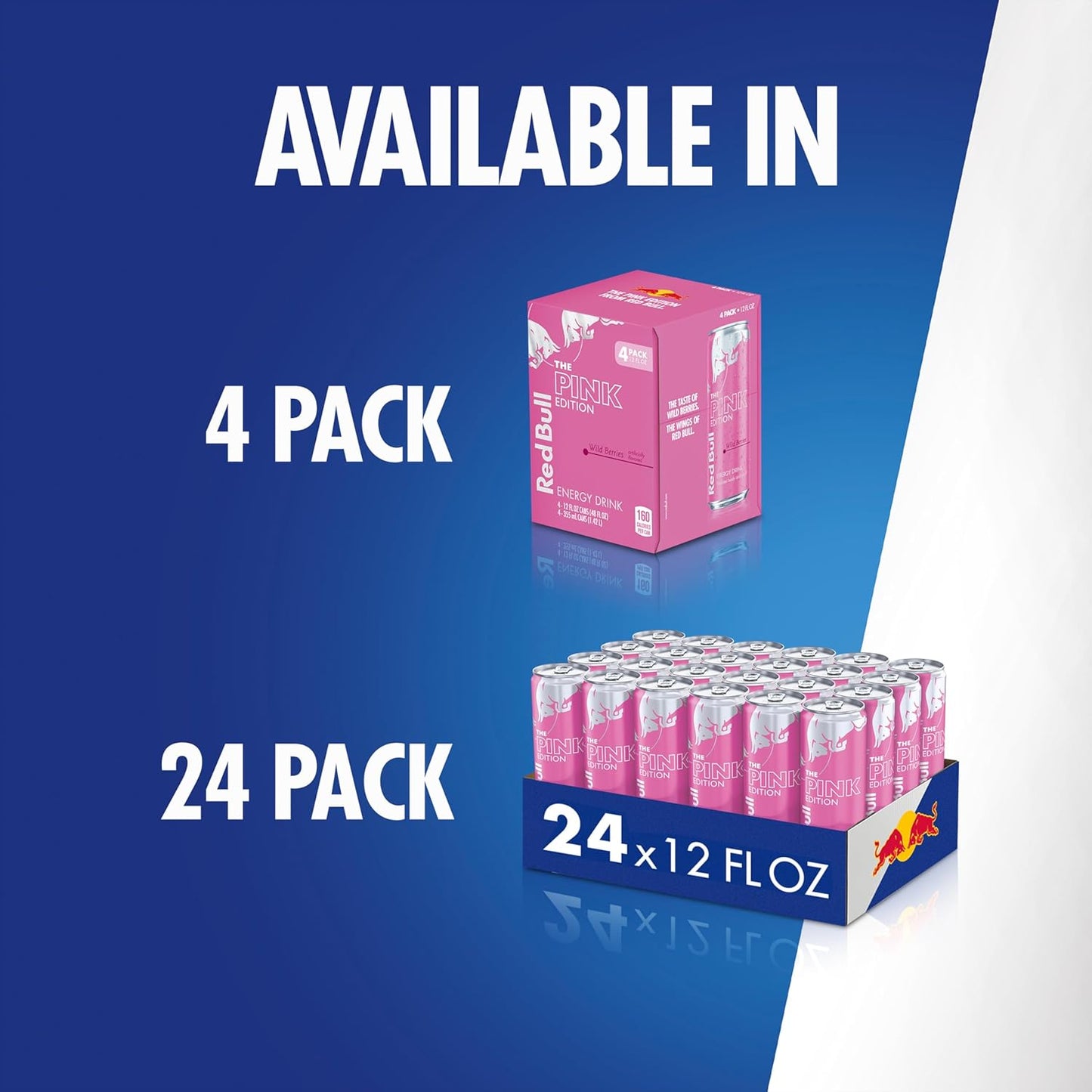 Red Bull Pink Edition Energy Drink, Wild Berries, 12 fl. oz., 6 x 4 Cans, Pack of 24 Cans