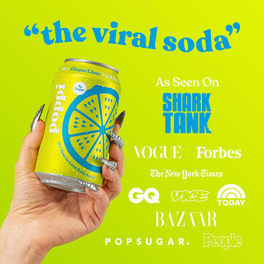 Poppi Grape Prebiotic Soda, 12 oz, (Pack of 12)