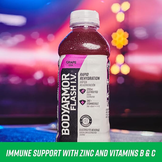 BODYARMOR Flash IV Grape Electrolyte Hydration Sports Drink (12 Pack)