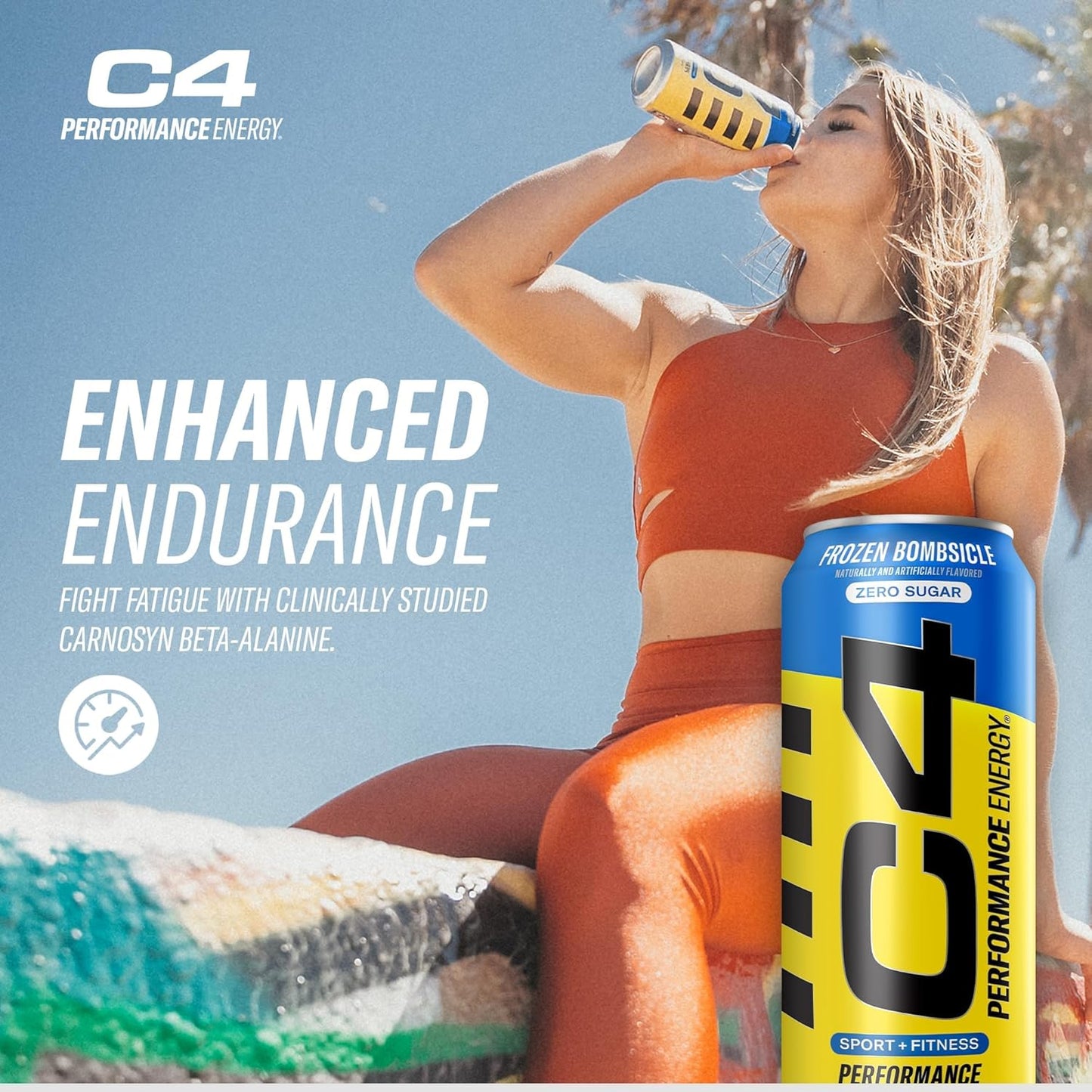 Cellucor C4 Energy Drink | Frozen Bombsicle | Pre Workout | 16 Fl Oz (12 Pack)