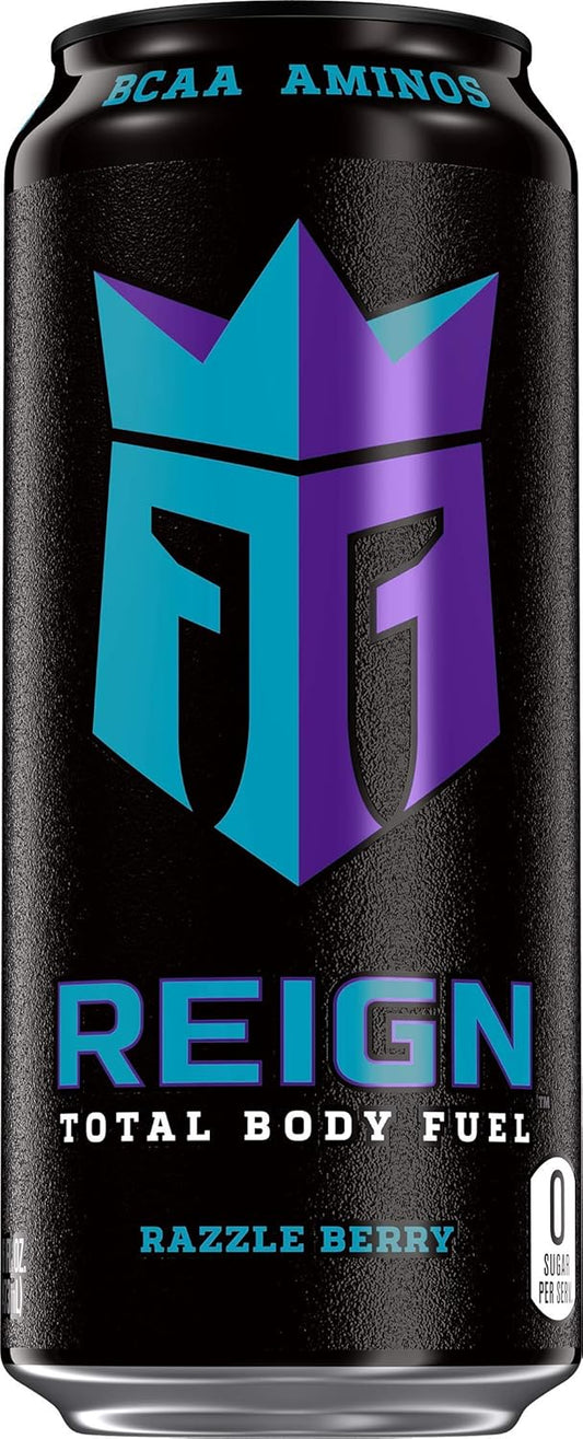 Reign Total Body Fuel, Razzle Berry, Fitness & Performance Drink, 16 Ounce (Pack of 12)
