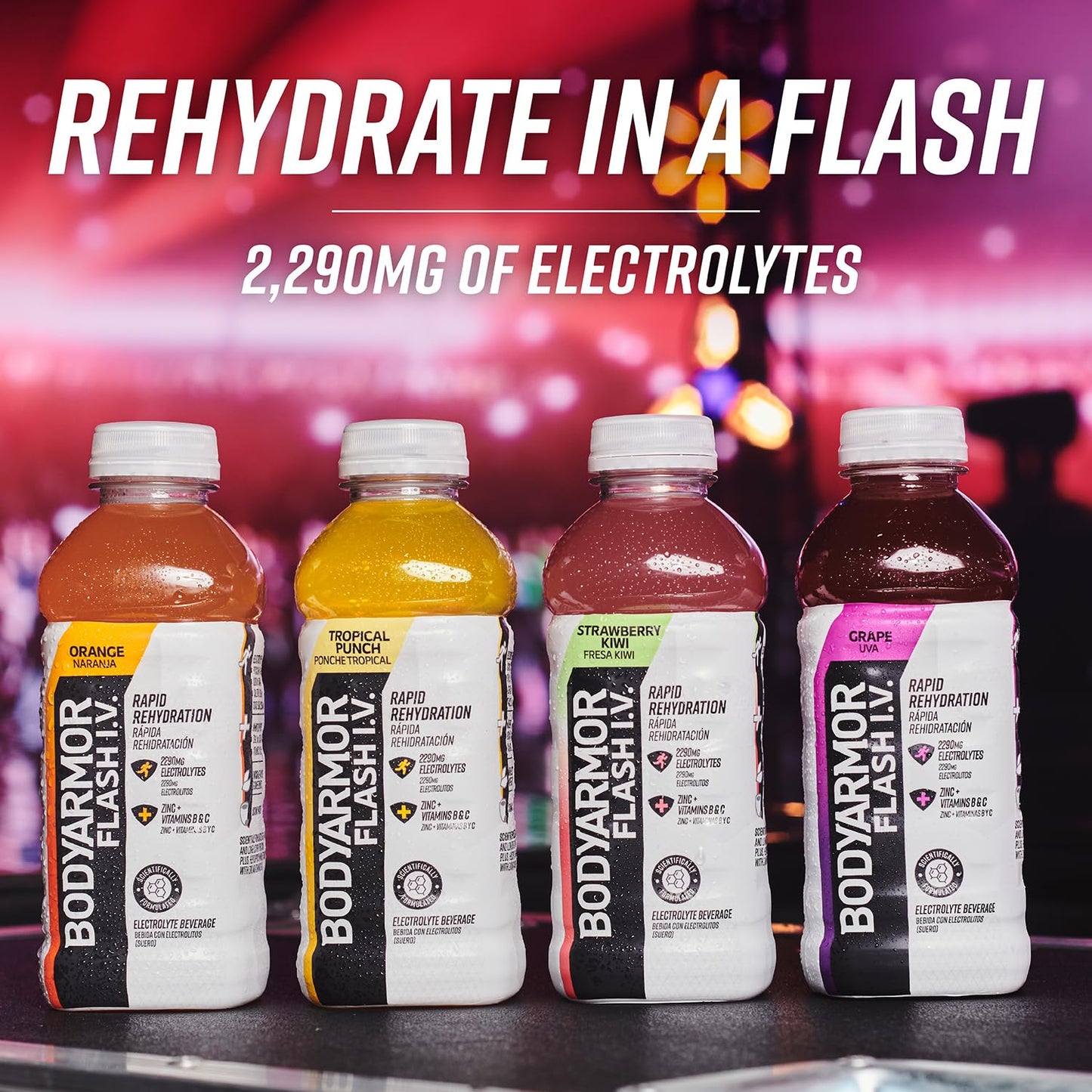 BODYARMOR Flash IV Tropical Punch Electrolyte Hydration Sports Drink (12 Pack)