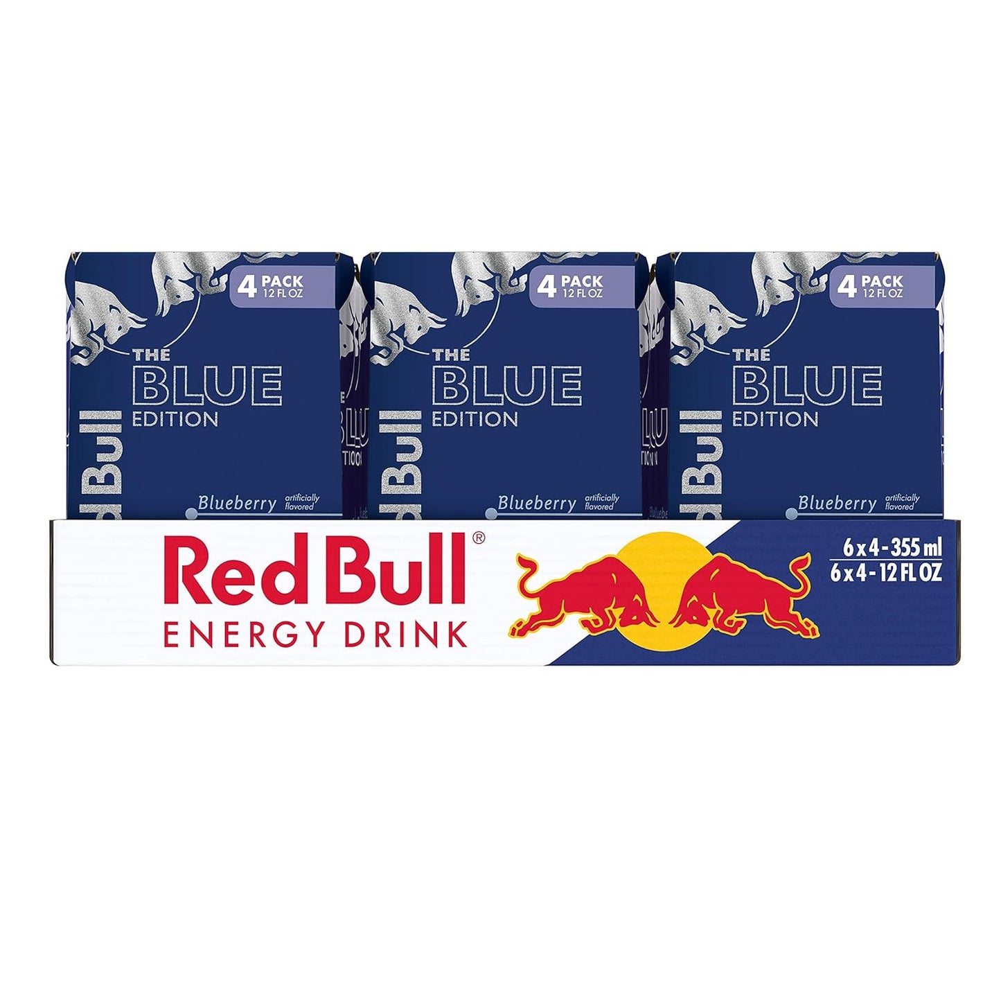 Red Bull Blue Edition Energy Drink, Blueberry, 114mg Caffeine, 12 fl oz Can Pack of 24 Cans