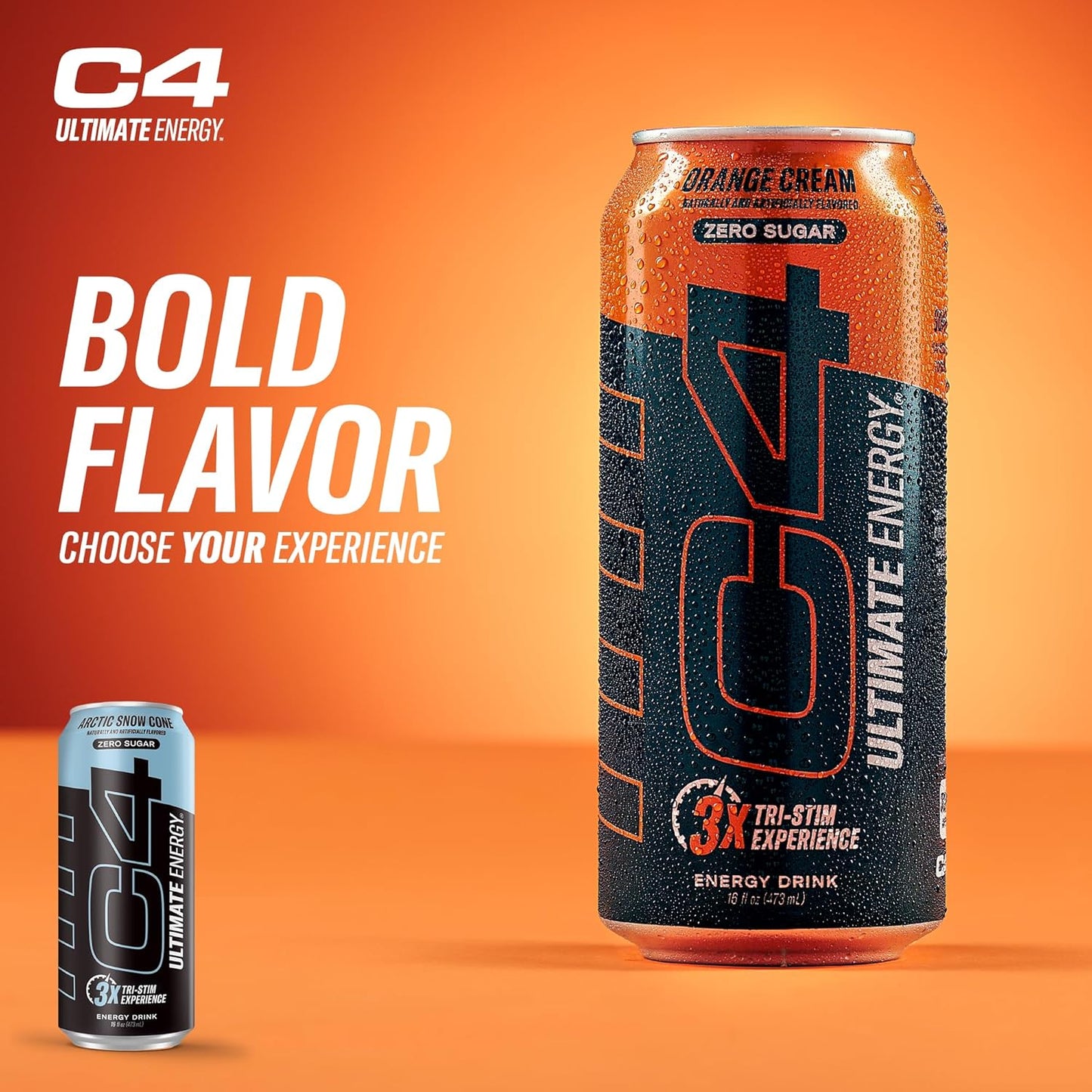Cellucor C4 Performance Energy Drink | Arctic Snow Cone | 16 Fl Oz (12 Pack)