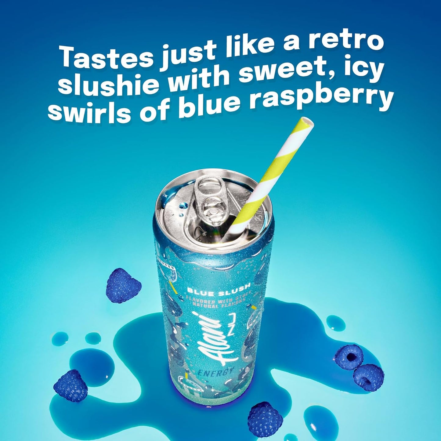 Alani Nu Blue Slush 24 Pack Energy Drink, 12 Fl Oz Cans