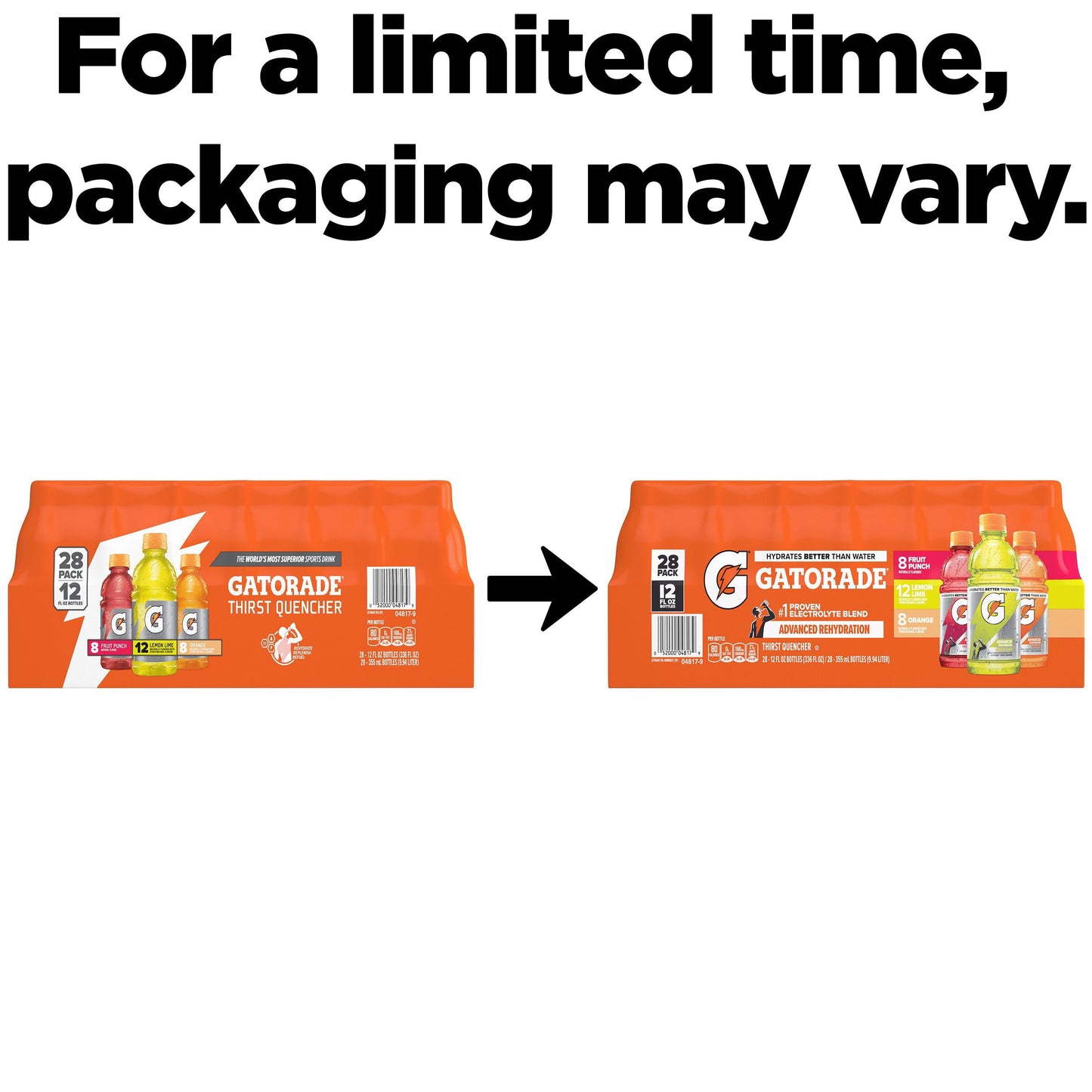 Gatorade Sports Drinks Core Variety Pack case of 28 bottles ready for hydration