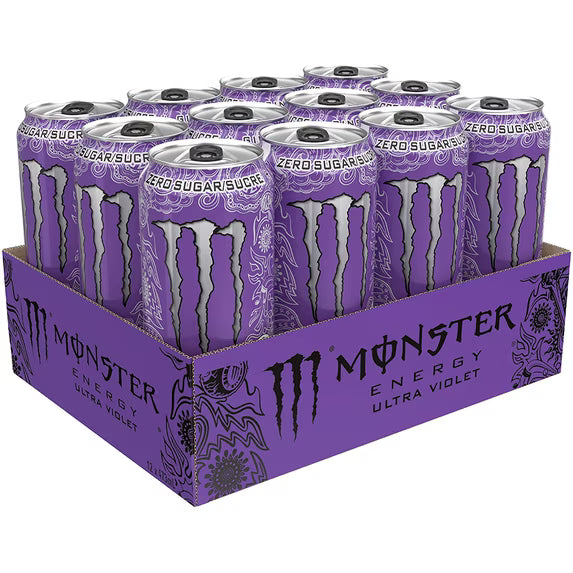 Monster Energy Drink, Ultra Violet, 16 oz Cans, Pack of 12