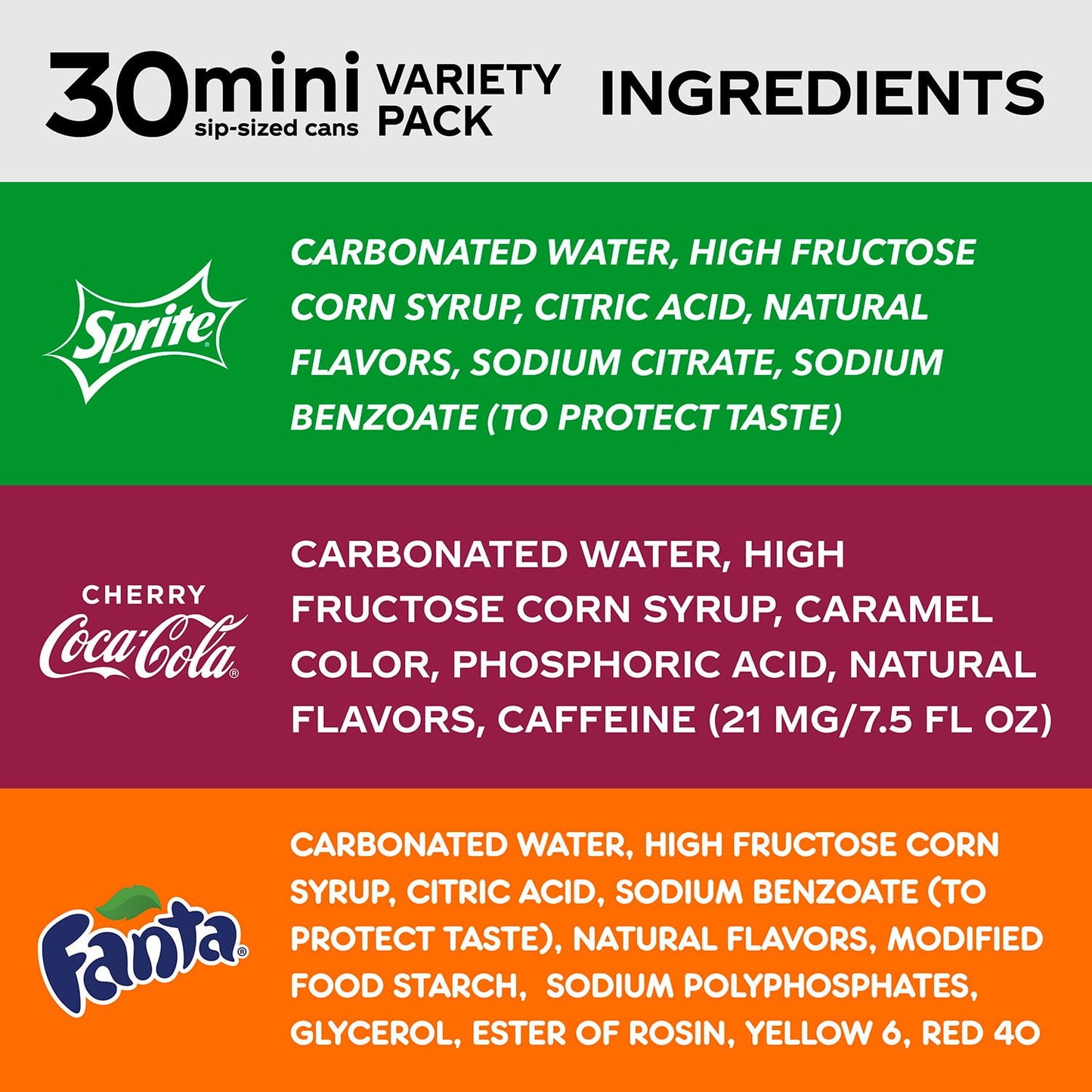 Coca-Cola Flavors Mini Cans Variety Pack ready to drink chilled