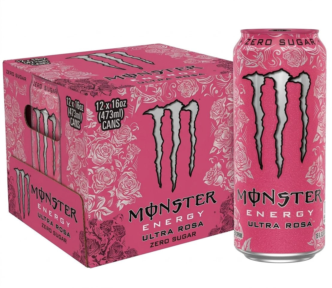 Monster Energy Rosa Sugar Free Energy Drink 16 fl oz Can 12 pack
