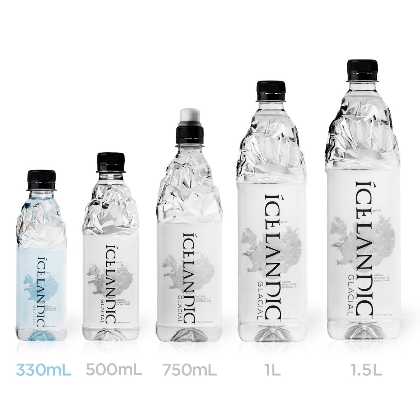 Icelandic Glacial Natural Spring Water | 330ml (11.1 Fl Oz) - Pack of 24