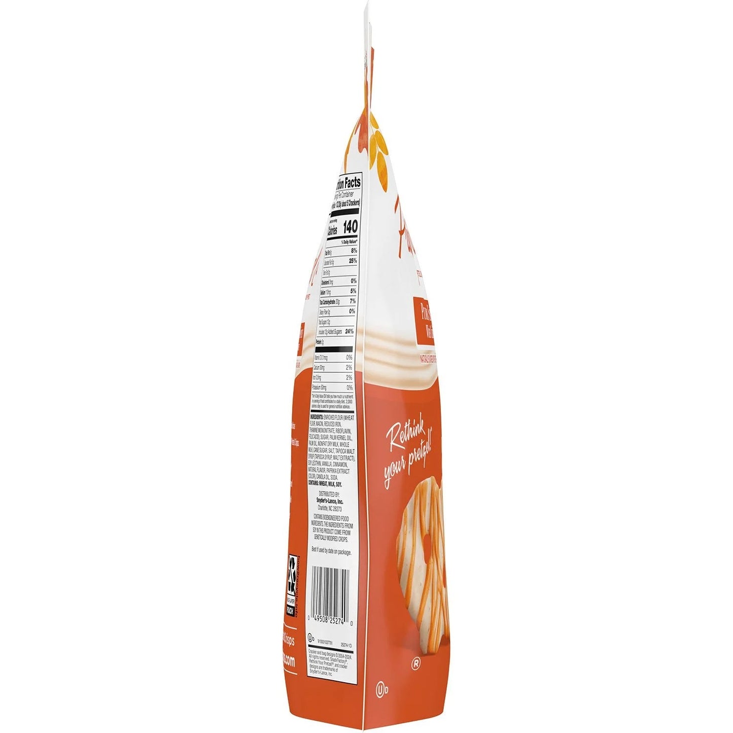 Snack Factory Pumpkin Spice Pretzel Crisps - 20 oz. Bag, White Creme & Drizzle