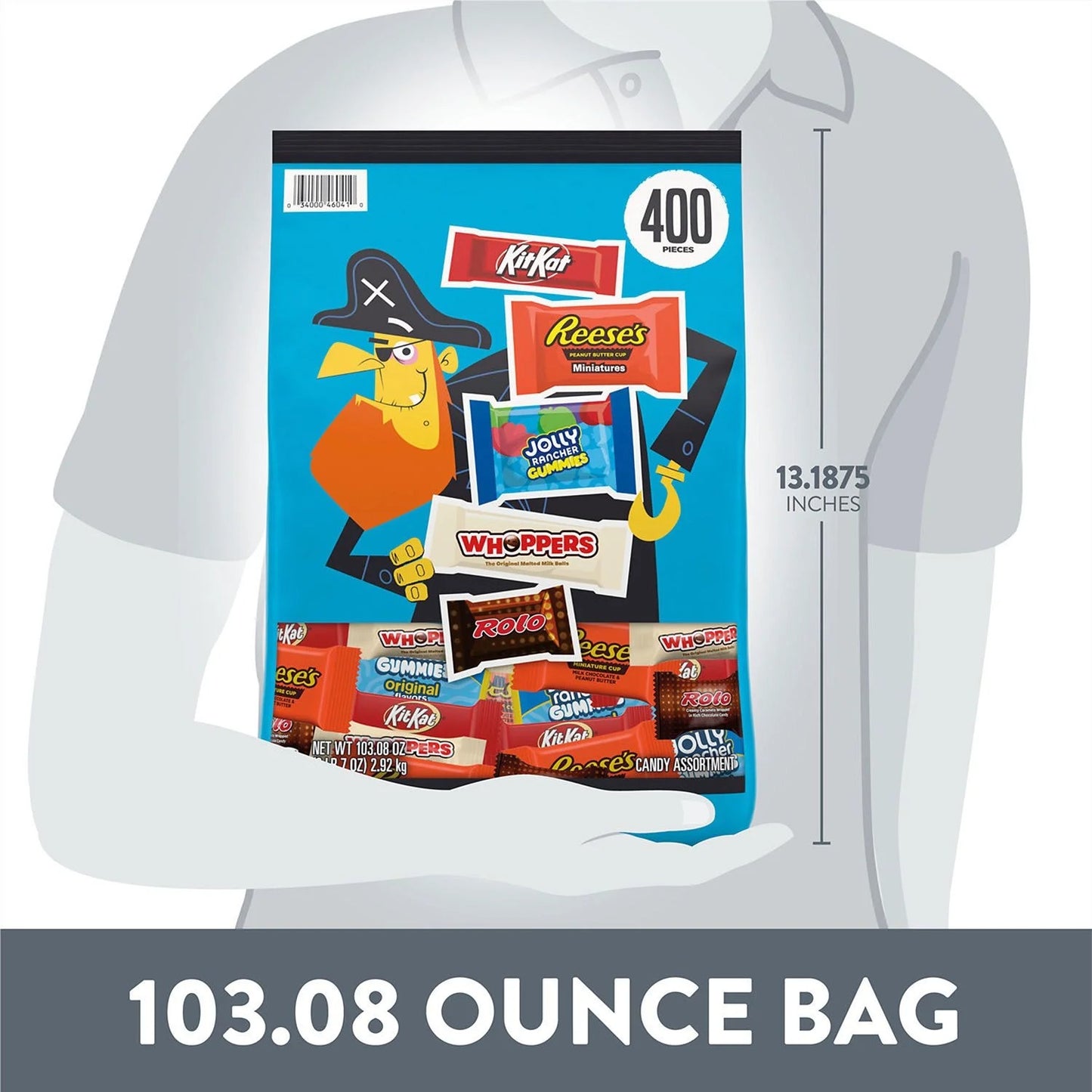 HERSHEY'S Halloween Variety Candy Mix - 400 Pieces Bulk Bag