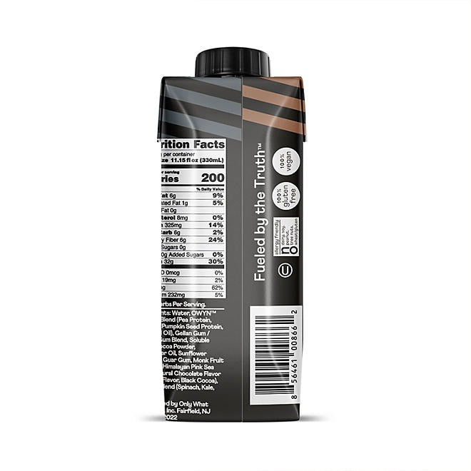 OWYN Pro Elite 32g Keto Plant Protein Shake, Chocolate 11.15 fl. oz., 15 Pack.