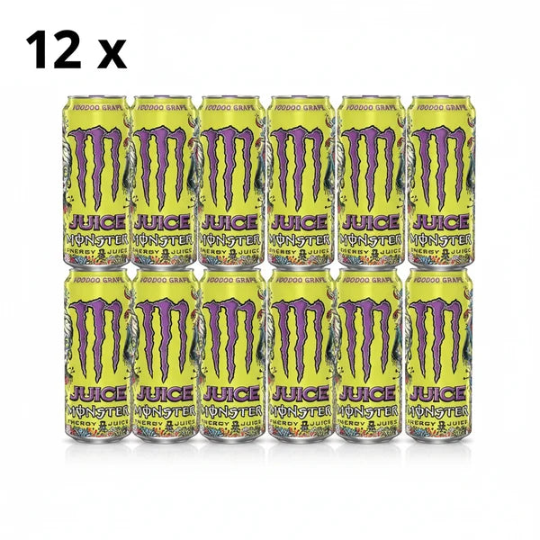 Monster Energy Juice Voodoo Grape Energy Drink, 16 fl oz Cans (12 Pack)