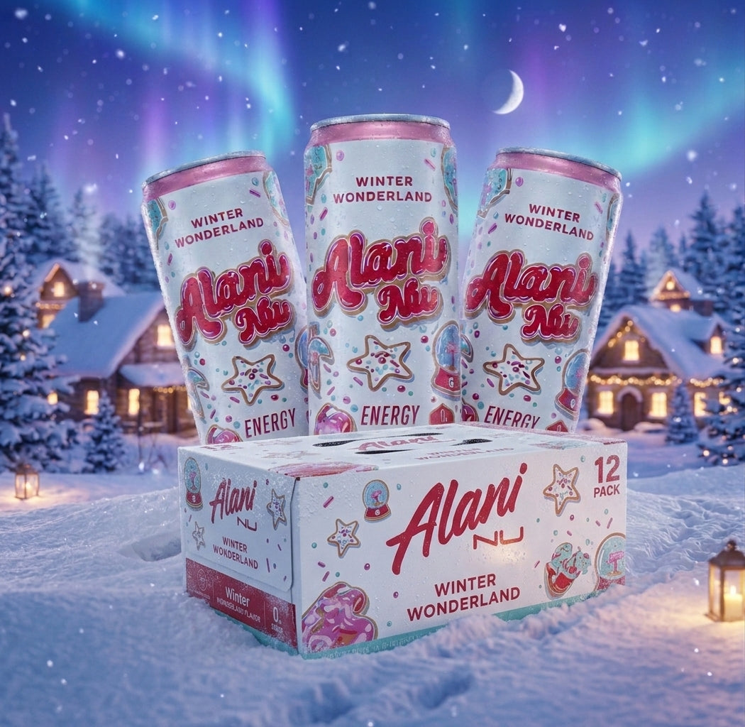 Alani Nu Winter Wonderland holiday energy drink 12oz cans, 12 pack, view 2