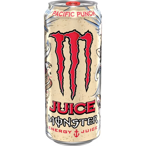 Monster Energy Juice, Pacific Punch Energy Drink, 16 Fl Oz 12 Pack