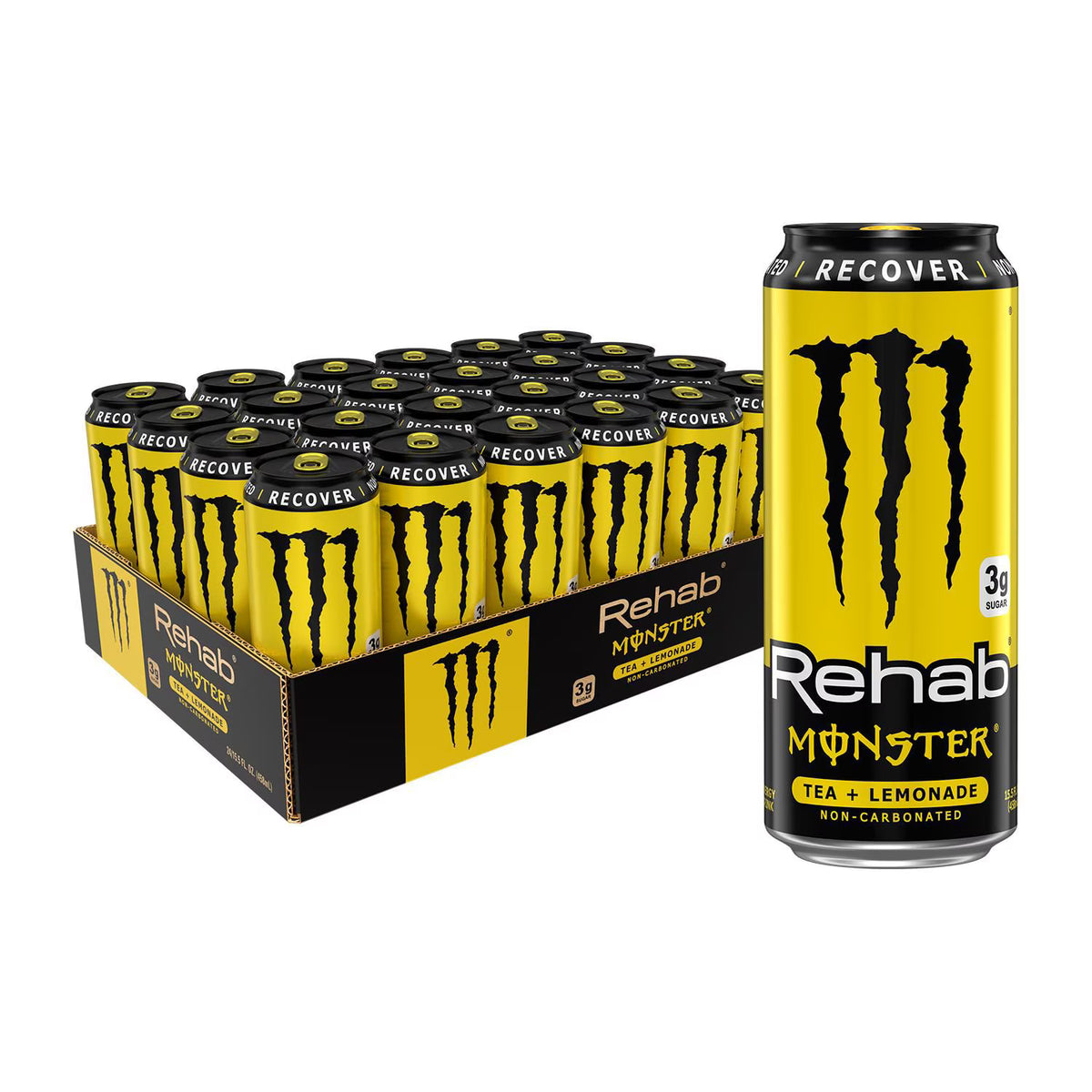 Monster Energy Rehab, Tea + Lemonade, Energy + Tea Energy Drink, 15.5 fl. oz., 24 pk.