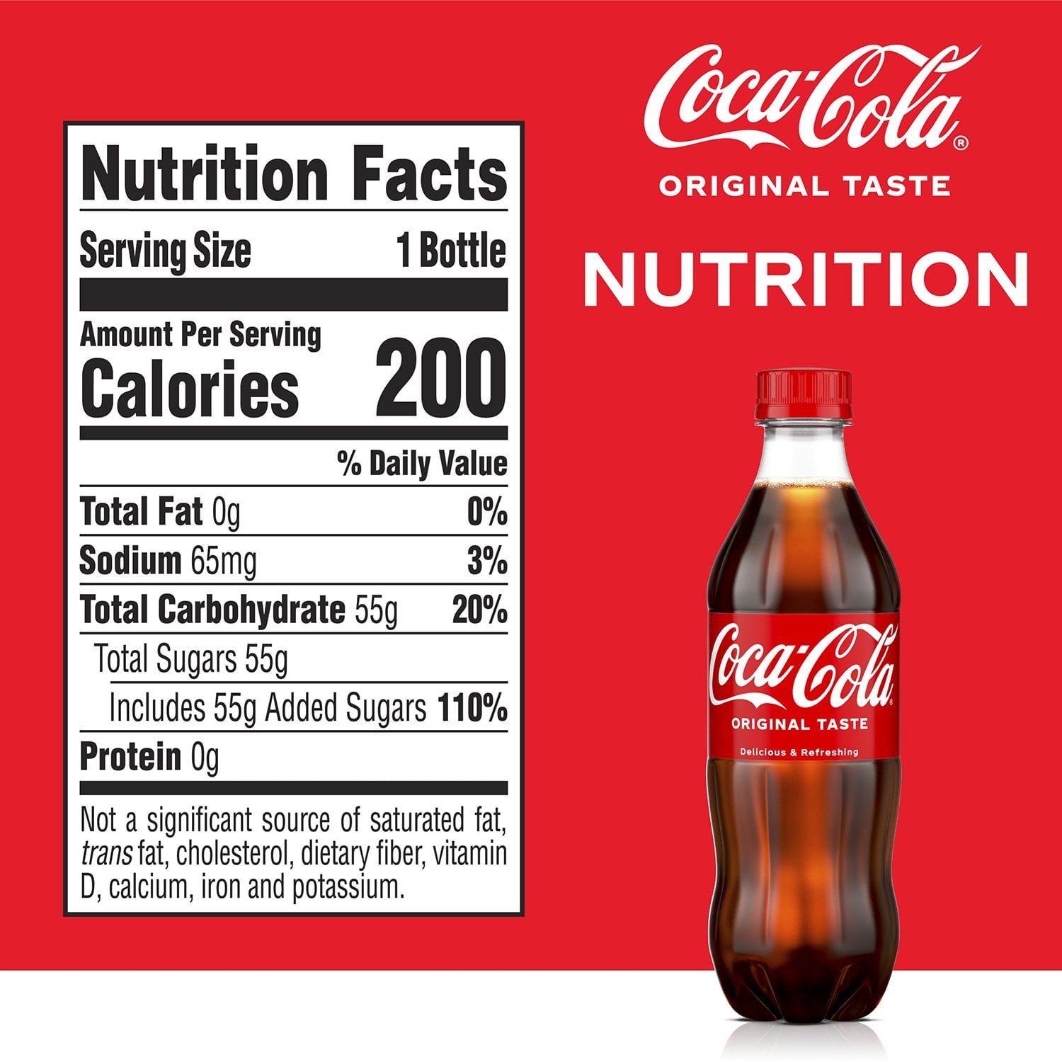 Coca-Cola bottle showing classic cola flavor