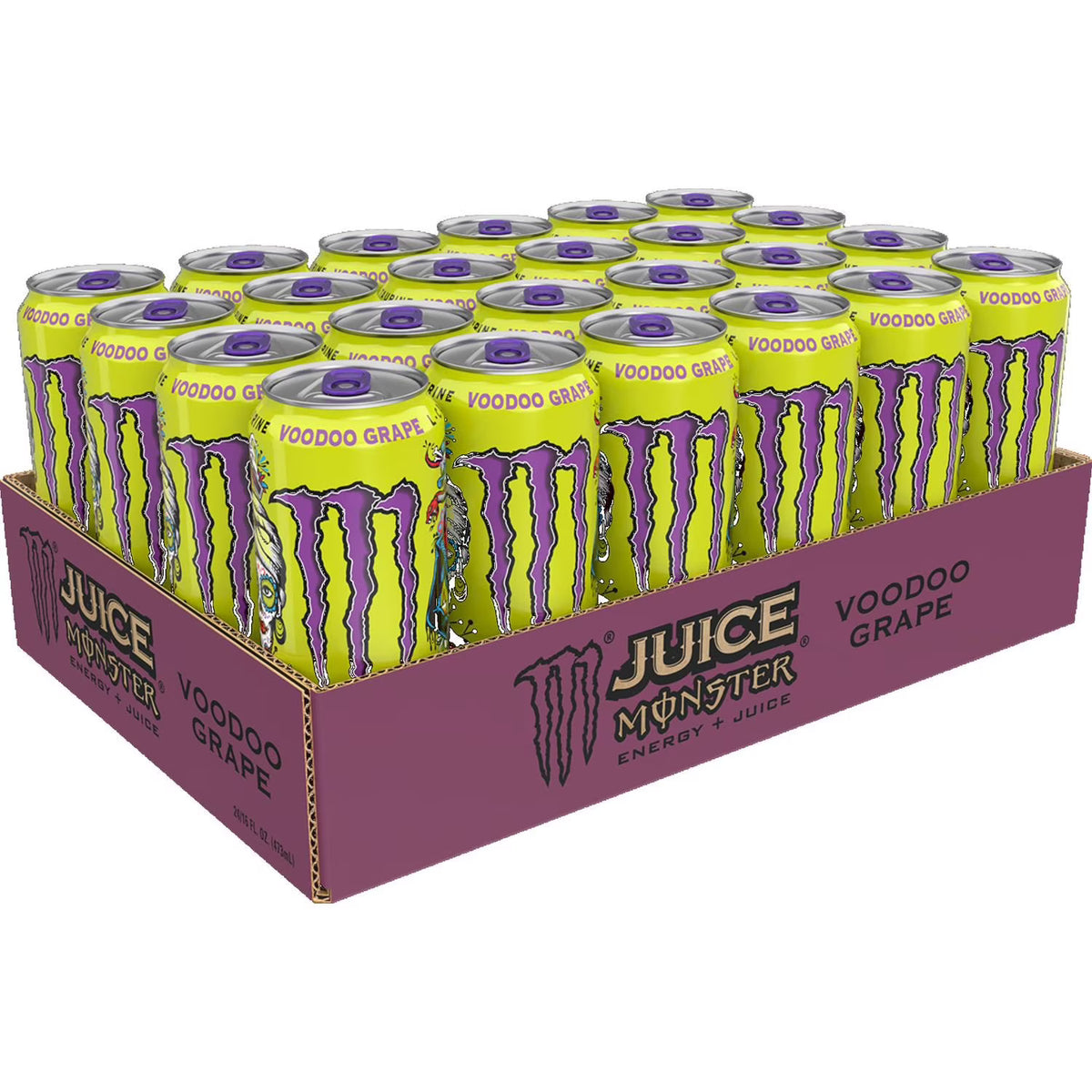 Monster Energy Juice Voodoo Grape Energy Drink, 16 fl oz Cans (24 Pack)