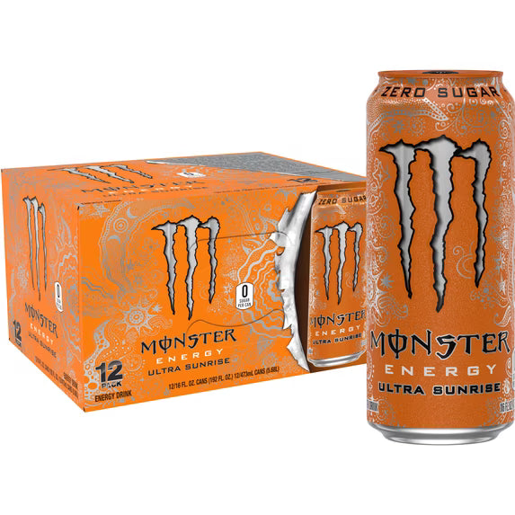 Monster Energy Ultra Sunrise Sugar Free Energy Drink 12 Pack 16 fl oz Can