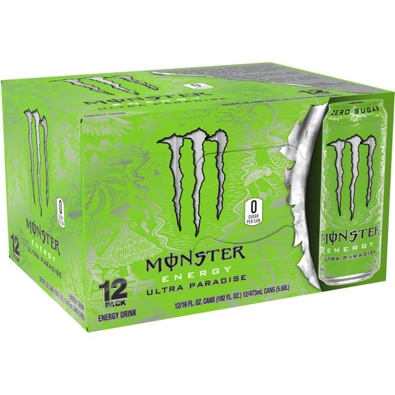 Monster Energy, Ultra Paradise, Sugar Free Energy Drink, 16 fl oz, 12pk