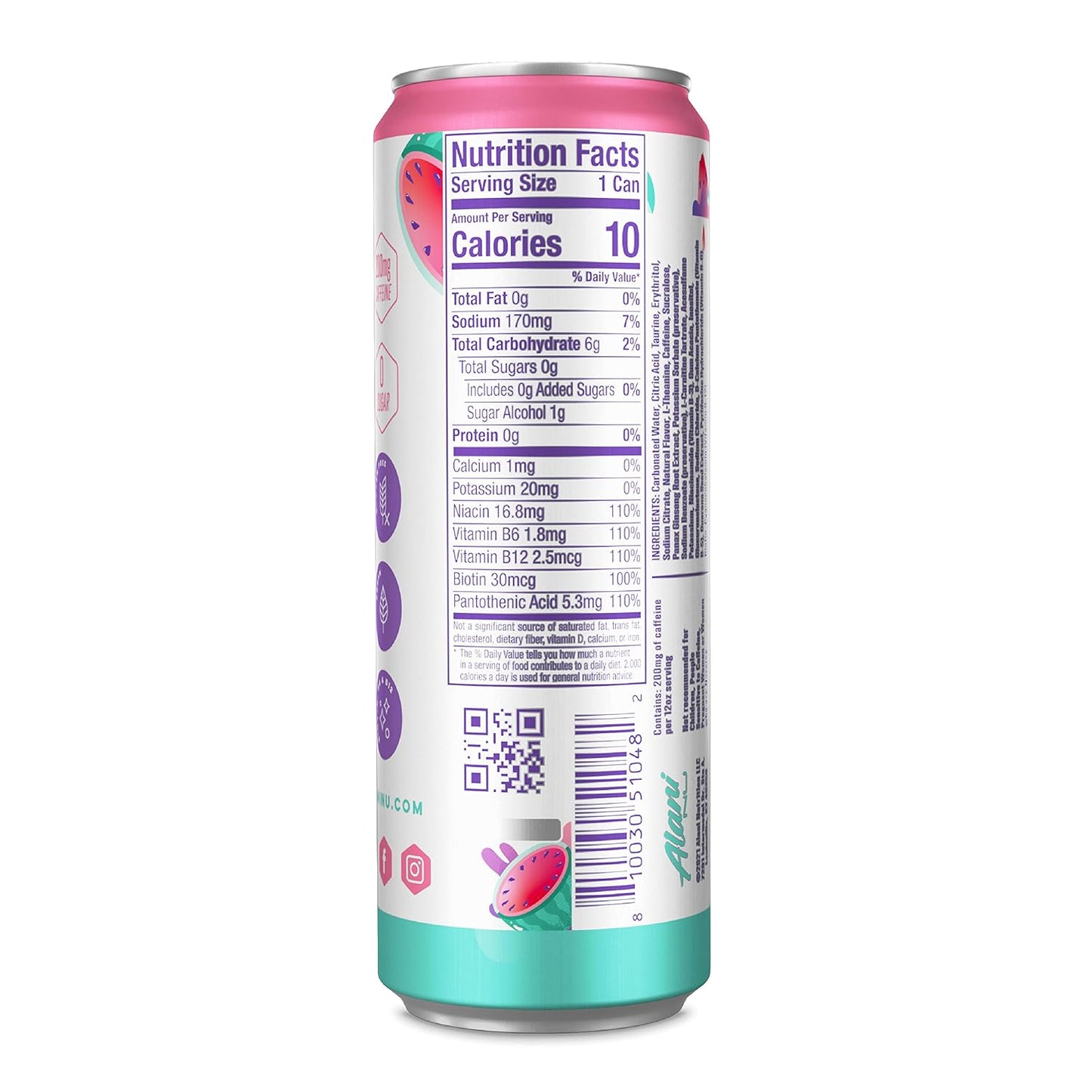 Alani Nu WATERMELON WAVE Energy Drink 12, 24 Pack