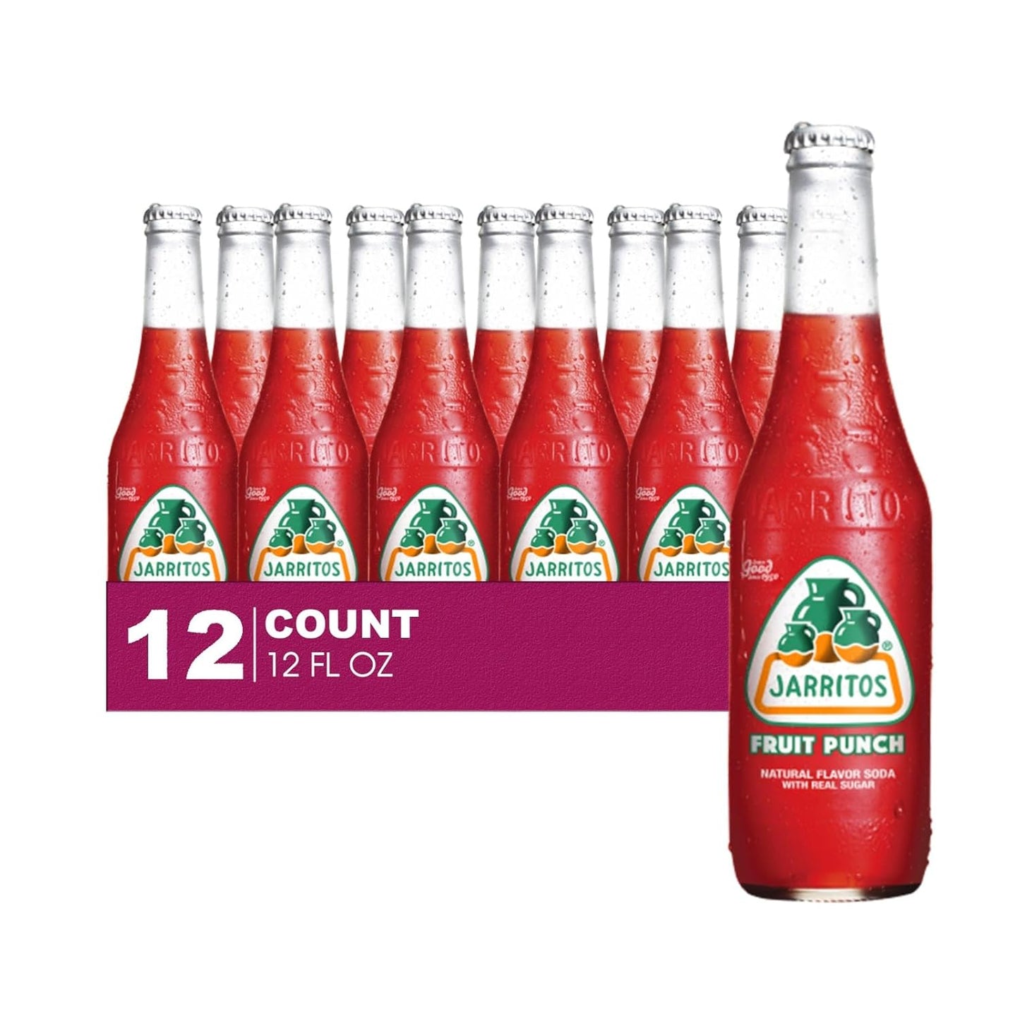 Jarritos Fruit Punch Mexican Soda (12-Pack) - Made with Real Sugar!
