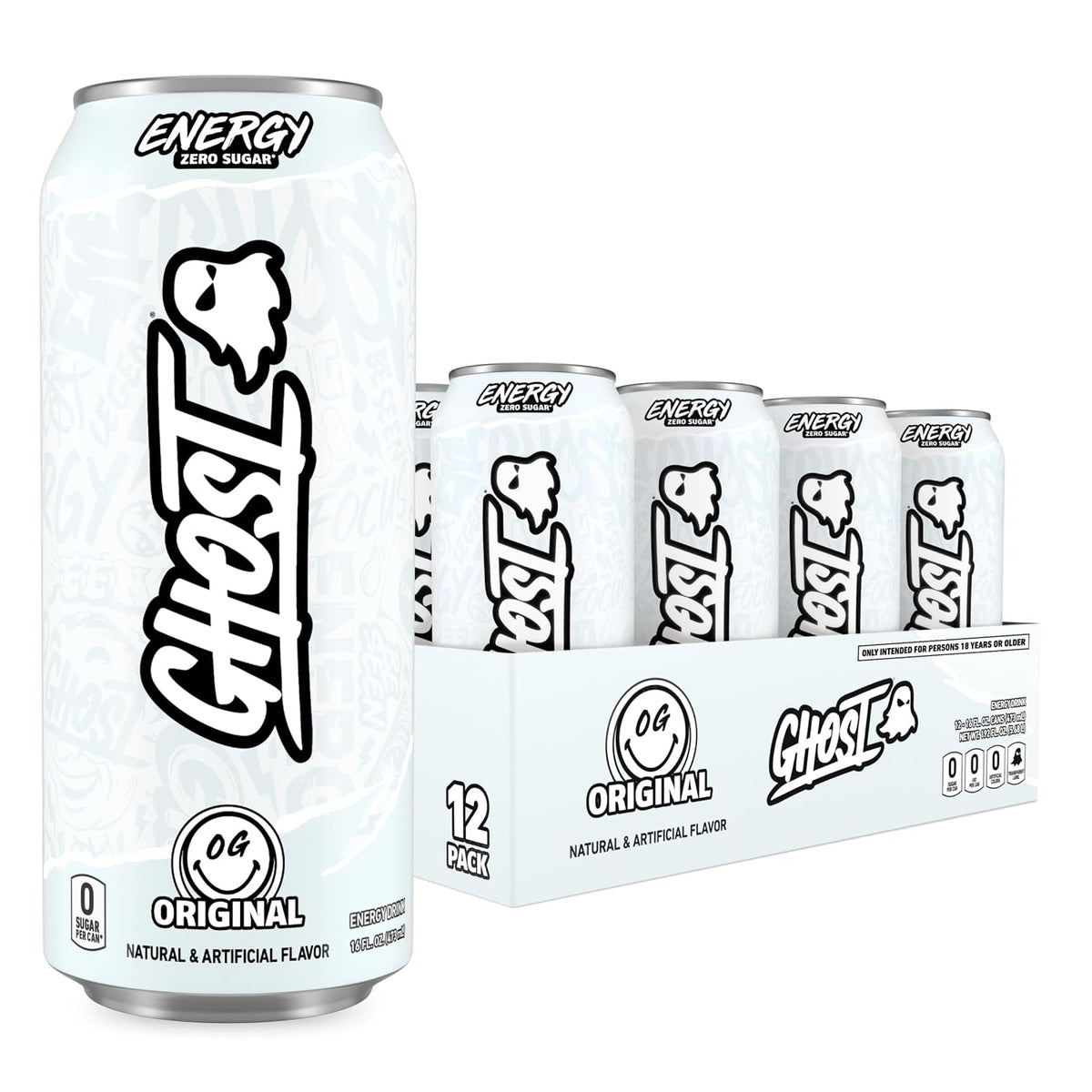 GHOST Energy Drink Original 12-Pack 16oz cans