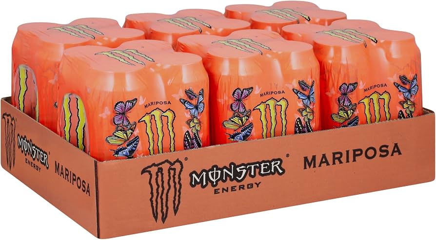 Monster Energy Mariposa Energy Drink, 16.9 fl oz Cans (24 Pack)