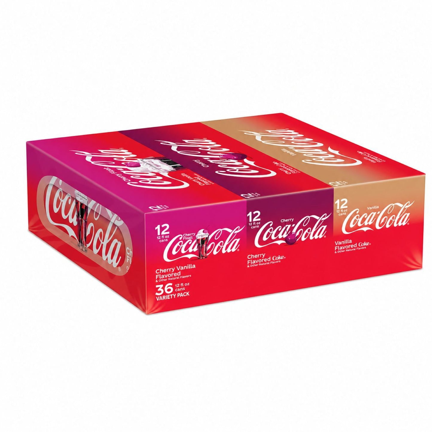 Coca-Cola Cherry Soda Variety Pack, 36 cans, Cherry Coke Vanilla Cherry Coke Float