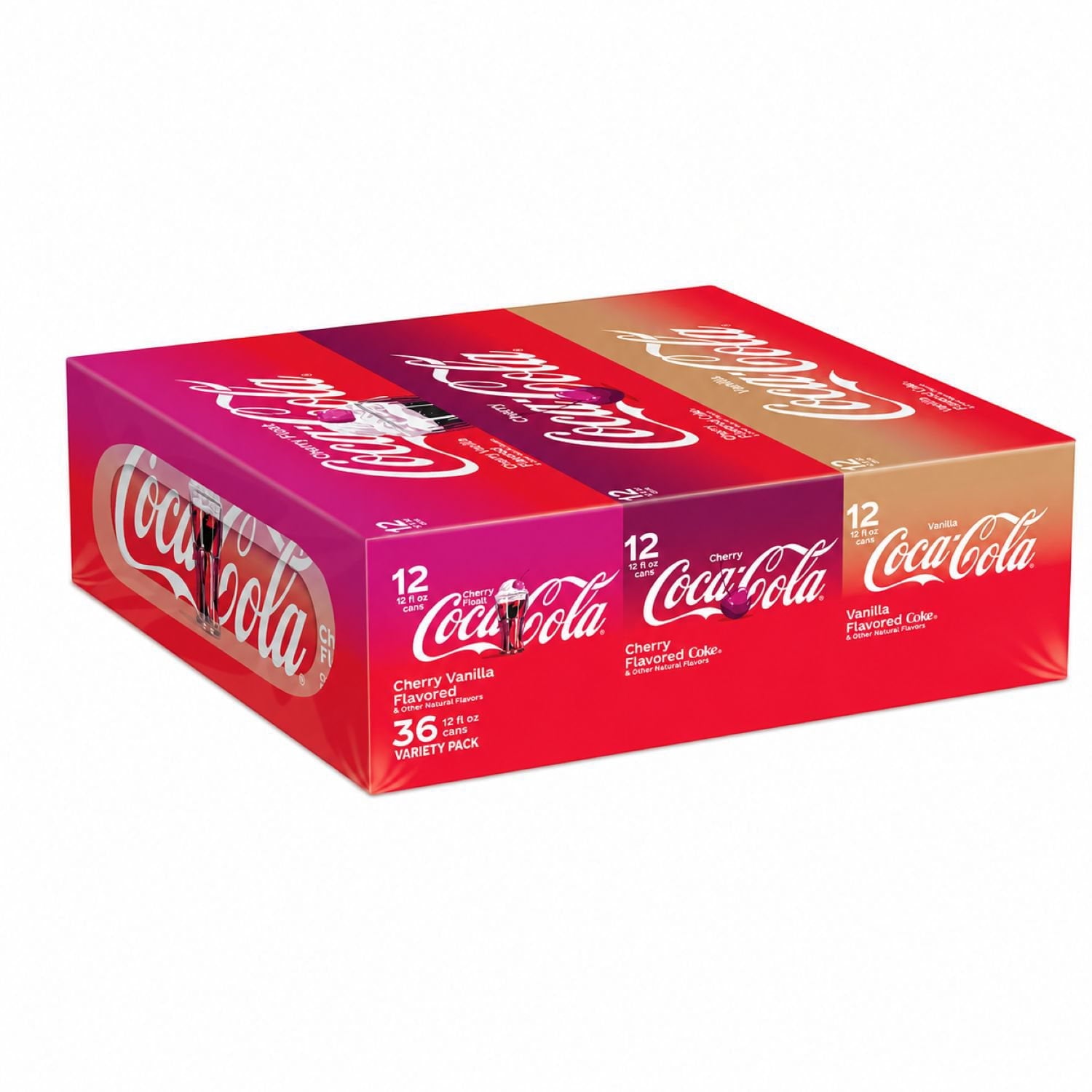 Coca-Cola Cherry Soda Variety Pack, 36 cans, Cherry Coke Vanilla Cherry Coke Float