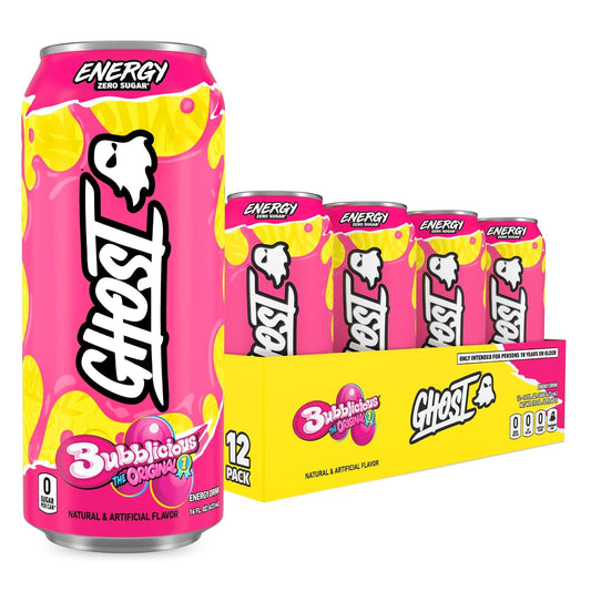 GHOST Energy Drink Bubblicious Original 12-Pack 16oz cans