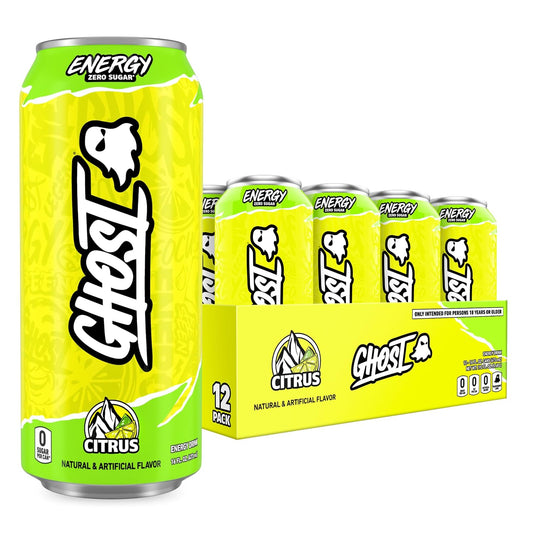 GHOST Energy Drink Citrus 12-Pack 16oz cans