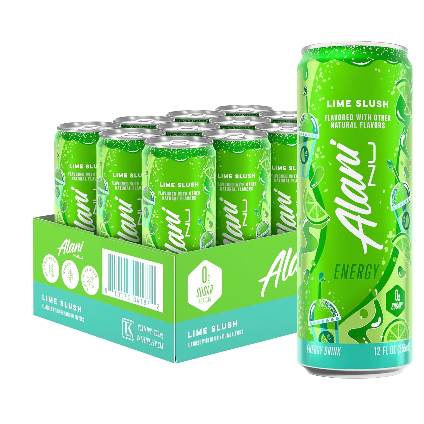 Alani Nu Lime Slush Sugar Free Energy Drink  12 pack / 24 pack