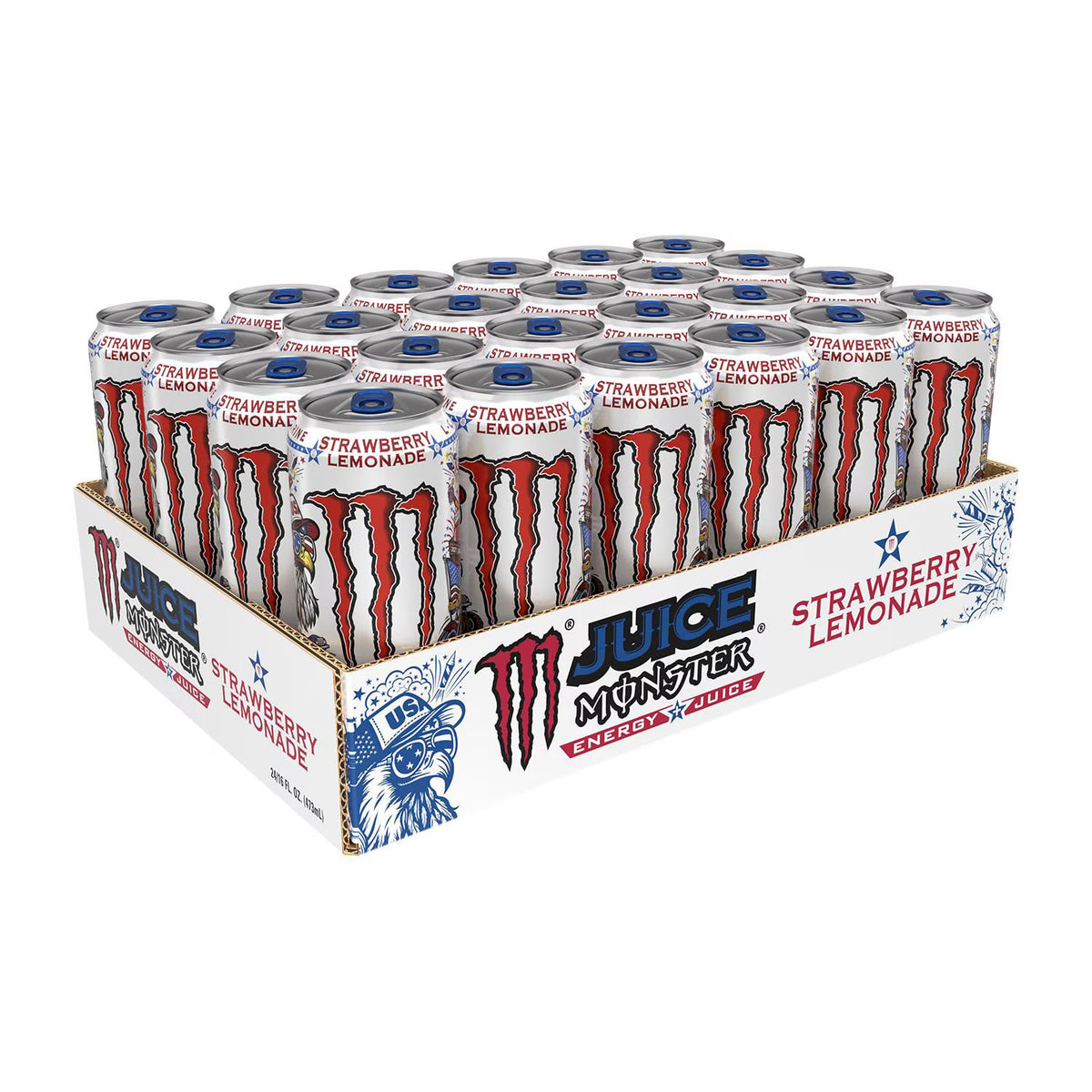 Monster Energy Juice, Strawberry Lemonade, Juice + Energy Drink, 16 fl. oz., 24 pk.