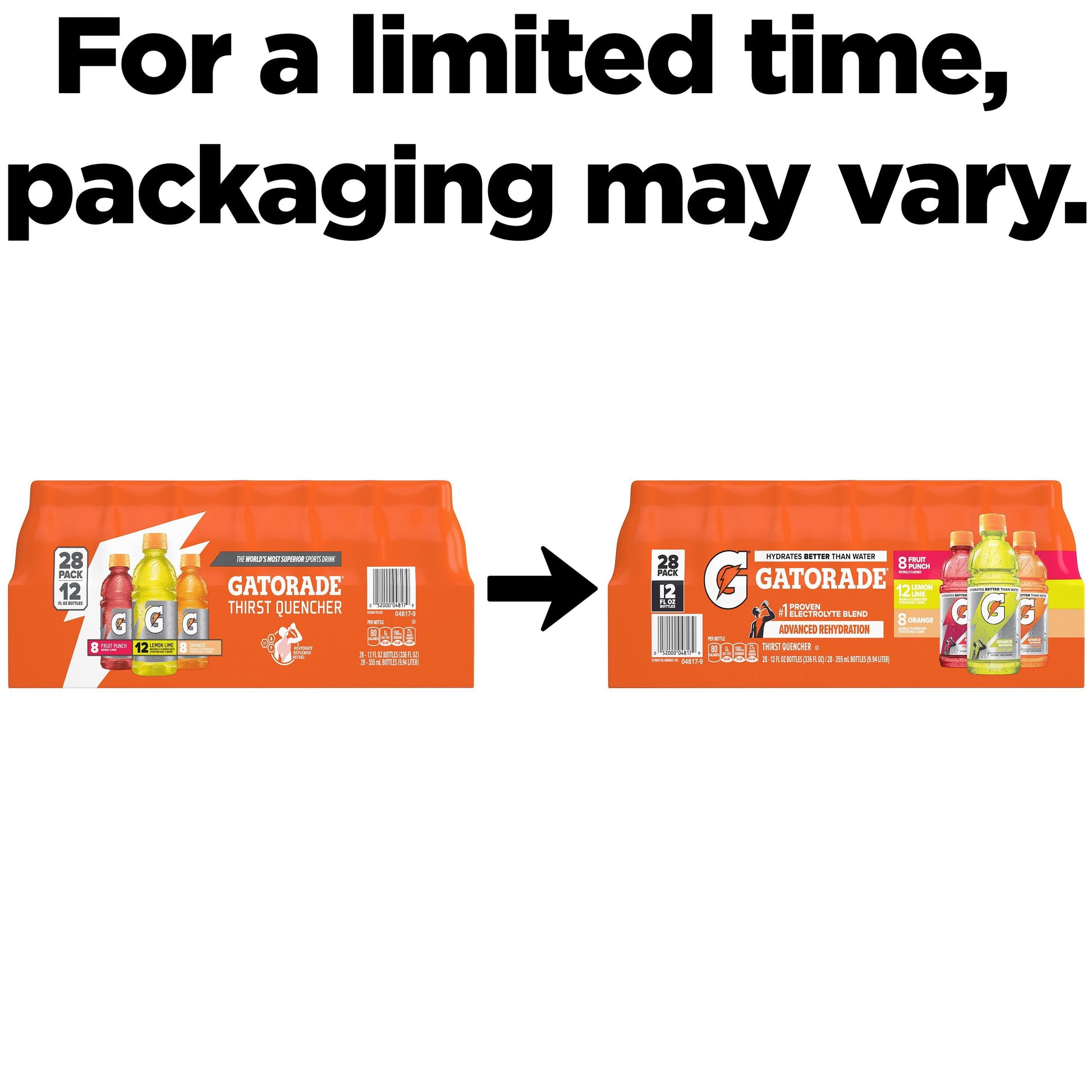Gatorade Sports Drinks Core Variety Pack case of 28 bottles ready for hydration