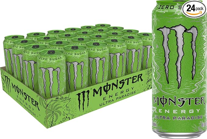 Monster Energy Ultra Paradise, Sugar Free Energy Drink, 16 Ounce (Pack of 24)