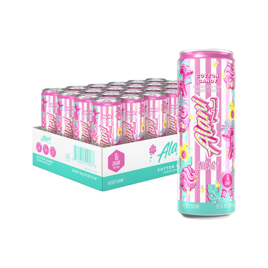 Alani Cotton Candy Energy Drink 12 Fl Oz Cans, 24 Pack