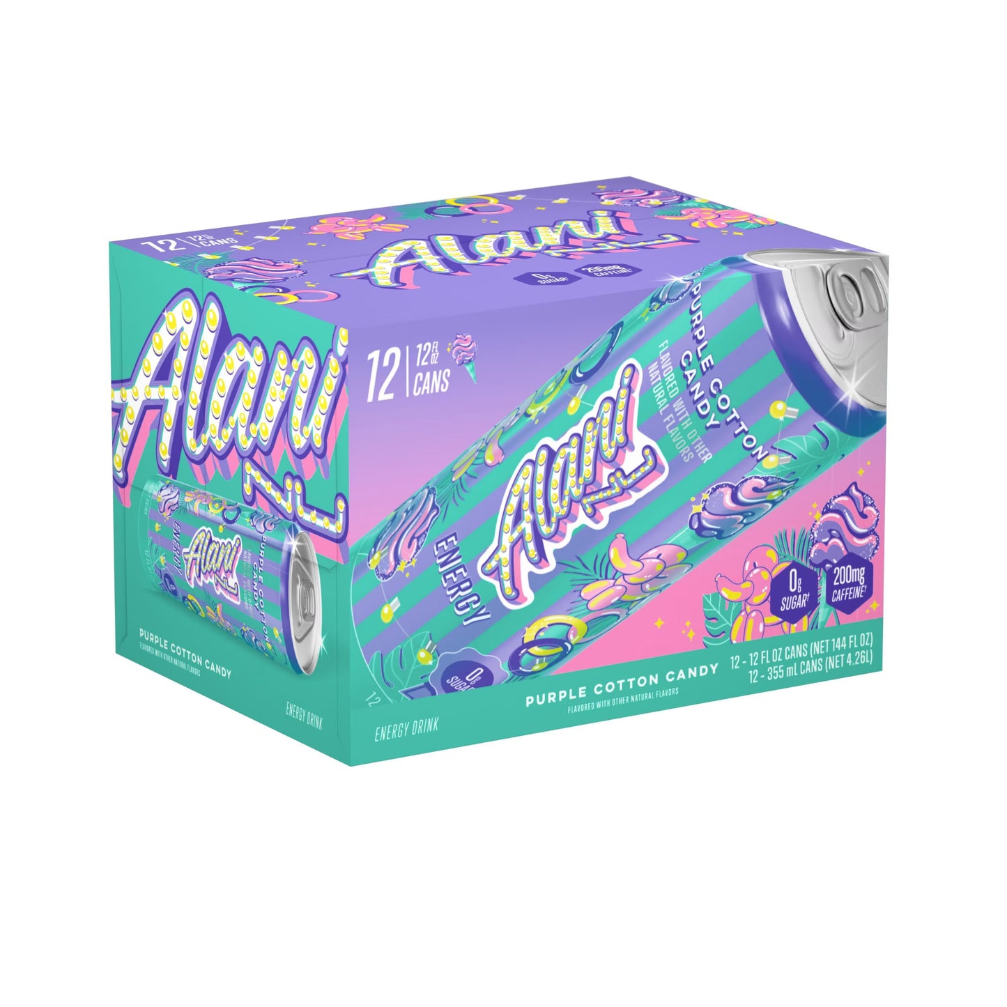 Alani Nu Purple Cotton Candy Energy Drink 12 pack (12 fl oz)