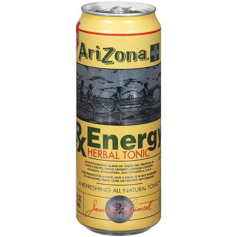 AriZona Rx Energy Herbal Tonic with Green Tea and Citrus, Big Can 22oz, 12-pack