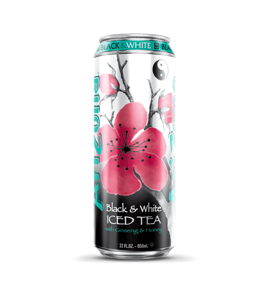 AriZona Black and White Tea Big Can 22oz, 12-pack